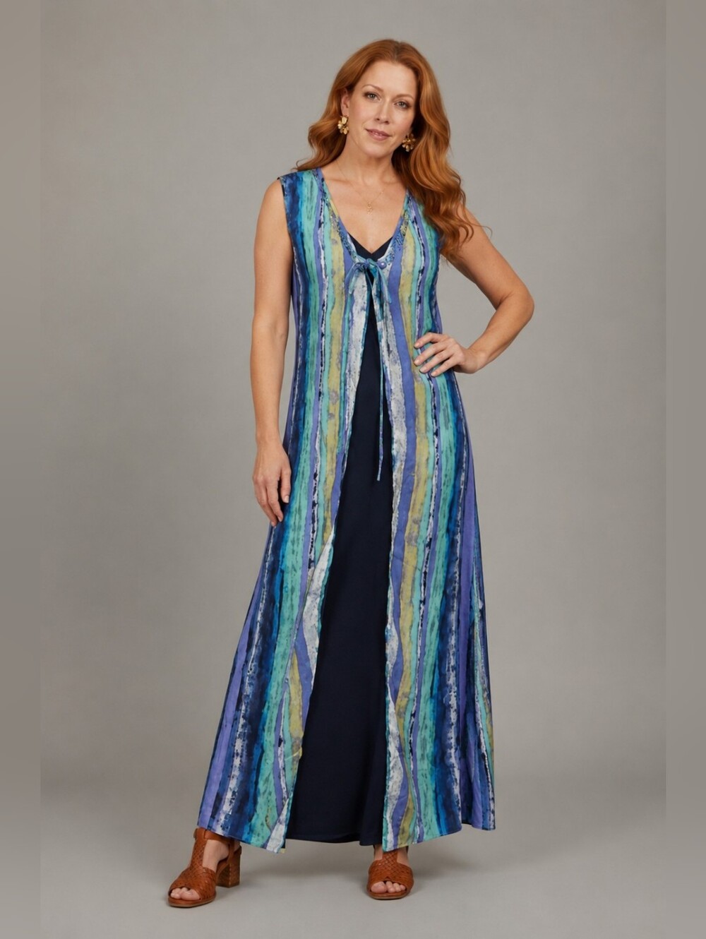 Paragon Boho Maxi Duster Dress/Cover-Up | Size Small | NWOT
